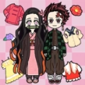 祢豆子时装秀游戏绿色版