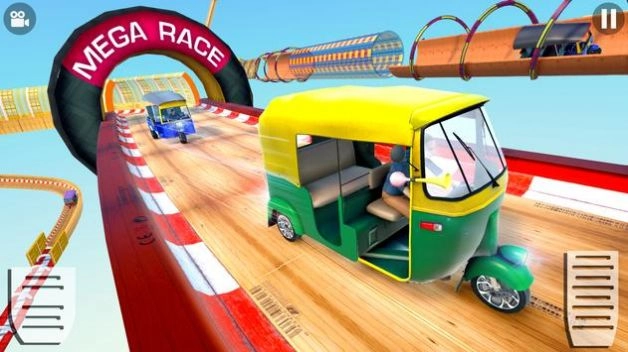 三轮奥拓坡道竞赛(Tuk Tuk Rickshaw 3D Stunt: Free Stunt Games 2026)游戏官方最新版