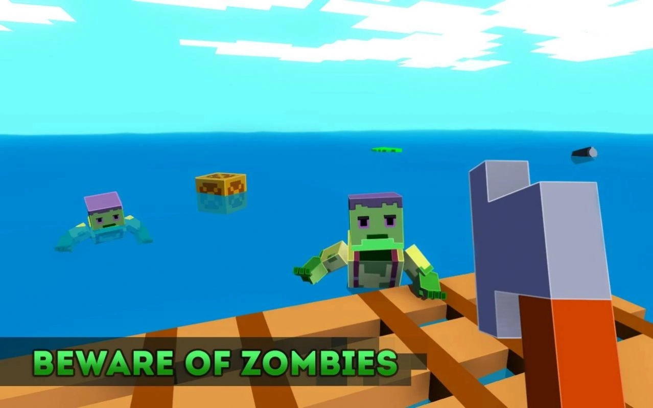 方块人木筏求生(Zombie Raft)免费版