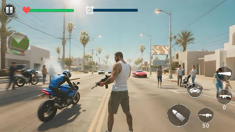 城市侠盗冒险游戏绿色版(3)