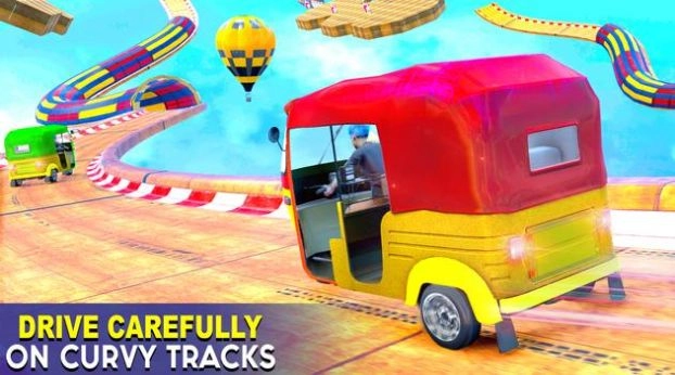 三轮奥拓坡道竞赛(Tuk Tuk Rickshaw 3D Stunt: Free Stunt Games 2026)游戏官方最新版