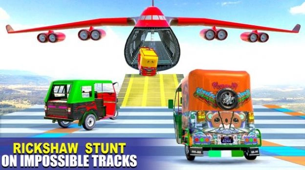 三轮奥拓坡道竞赛(Tuk Tuk Rickshaw 3D Stunt: Free Stunt Games 2026)游戏官方最新版