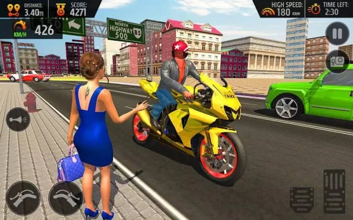 自行车出租车驾驶模拟器3D(Bike Taxi Driving Simulator)(2)