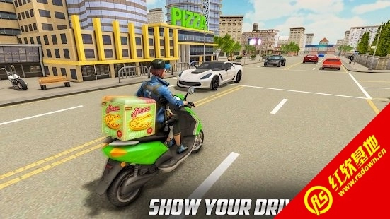 电动车披萨外卖女孩(Pizza Delivery Scooter Girl)原版(3)