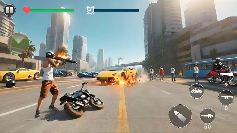 城市侠盗冒险游戏绿色版(2)