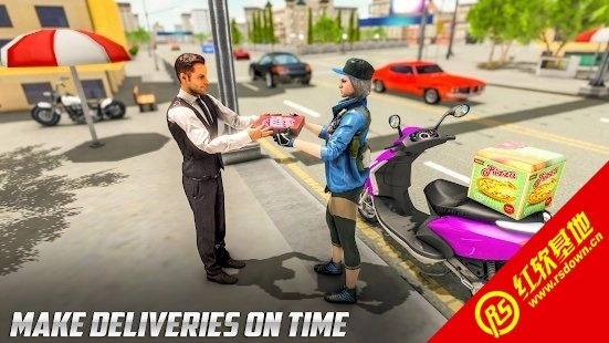 电动车披萨外卖女孩(Pizza Delivery Scooter Girl)原版(1)