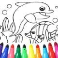 鱼和海豚(Fish and Dolphin coloring)正版