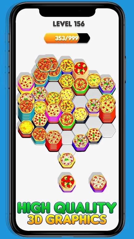 披萨六角排序合并(Pizza Hexa Sort Merge Puzzle)官方版(3)