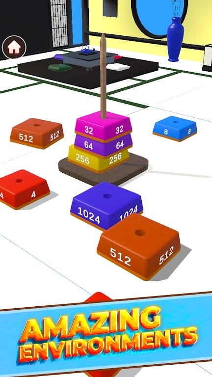 方块匹配(Merge Hanoi 8192)免费版(1)