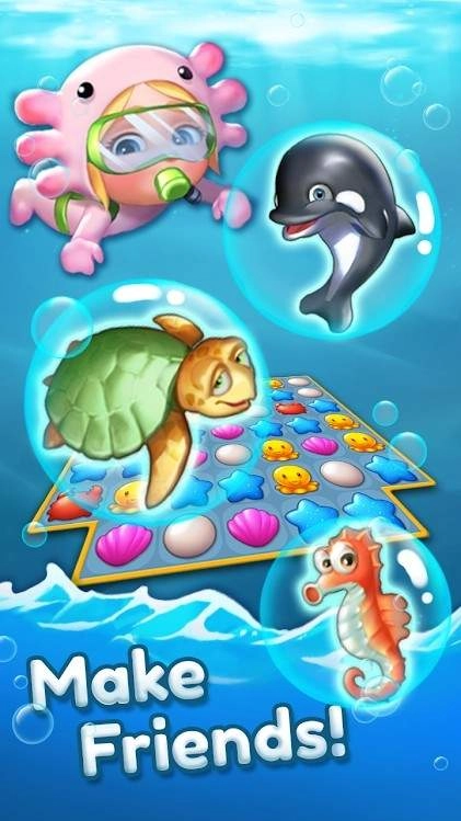 海洋之友三消之谜(Ocean Friends : Match 3 Puzzle)游戏官方版(2)