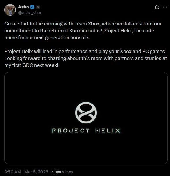 全新Xbox公布!代号Project Helix,可运行PC游戏