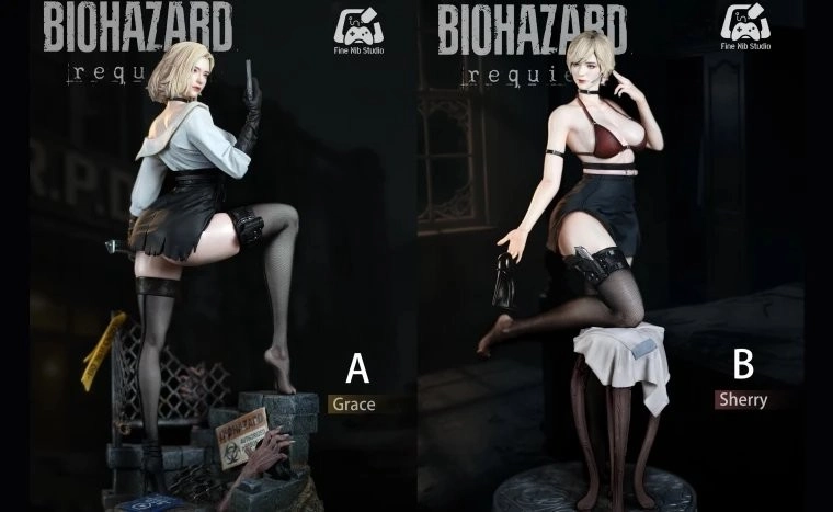 《生化危机：安魂曲》格蕾丝与雪莉18+超性感手办正式推出