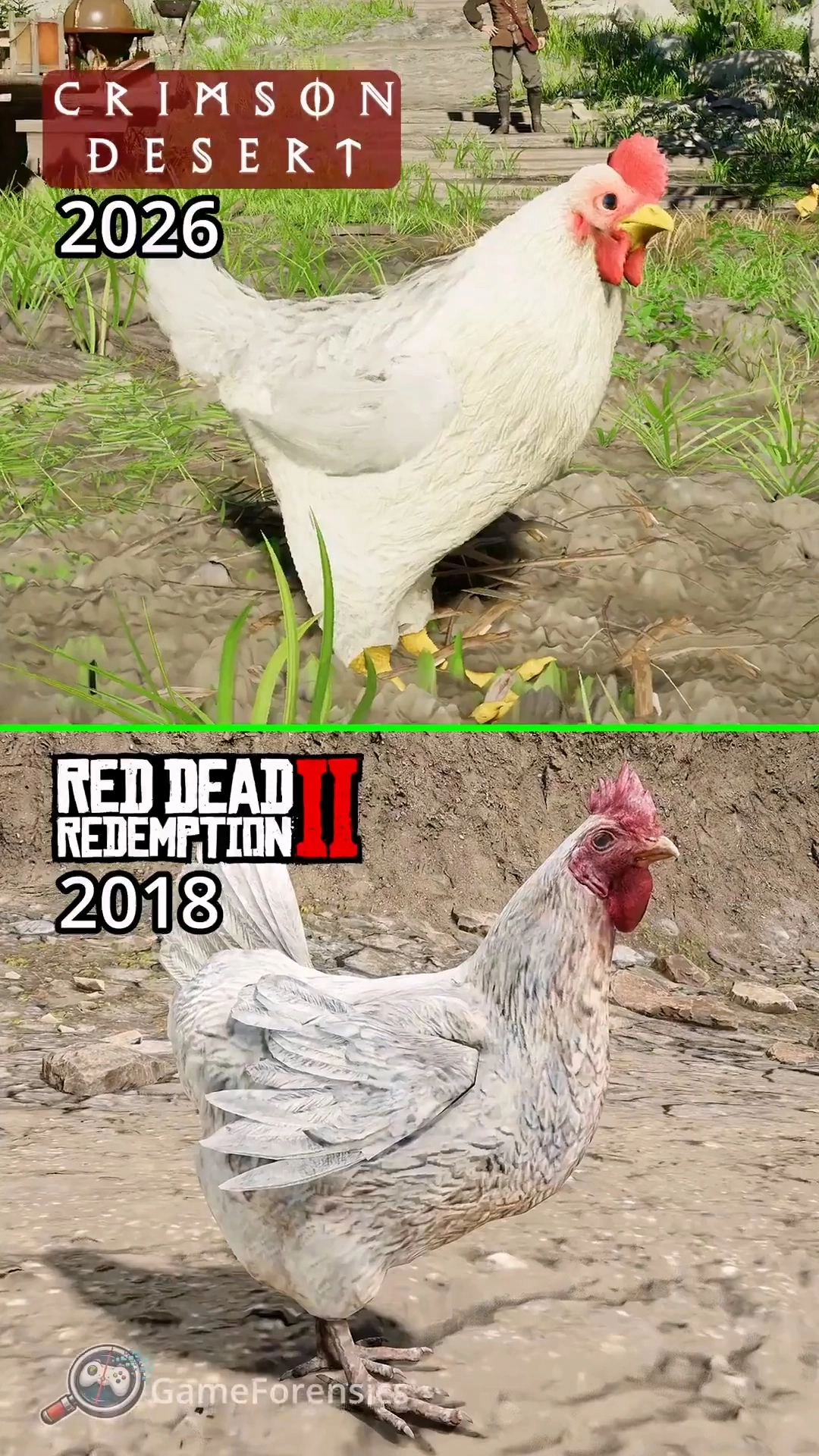 R星再次胜出！《红色沙漠》与《荒野大镖客2》的小鸡对比