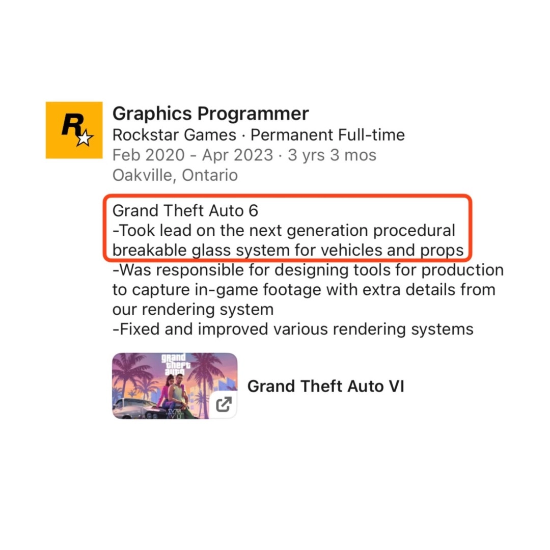 细节控再次发力《GTA6》玻璃实现“实时破碎”效果