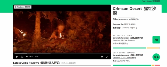 修复补丁起作用了！《红色沙漠》评分大幅上涨