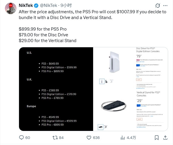 这价格简直离谱！涨价后的PS5比PS4贵了两倍不止