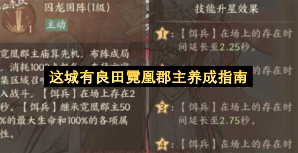 这城有良田霓凰郡主养成的养成攻略