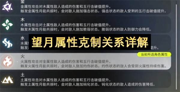 关于望月属性克制关系的全面解读
