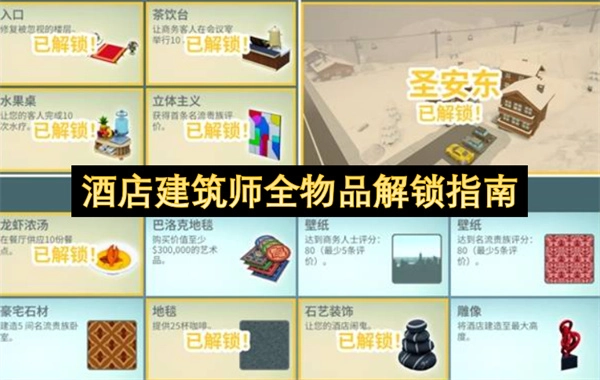 酒店建筑师所有物品解锁指南