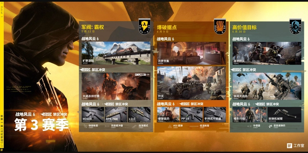 5月12日晚8点《战地6》第3赛季上线，同步公布更新日志