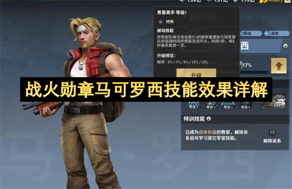 战火勋章马可罗西技能效果深度解读