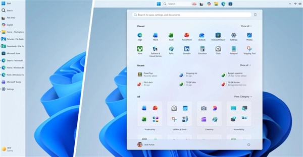 盼了快5年！Windows11任务栏完成大改版：支持摆放在屏幕四边，图标对齐可按需自定义