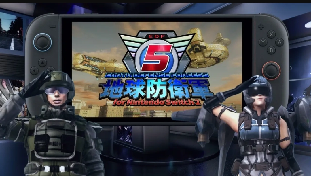 10月8日，经典名作《地球防卫军5》将登陆Switch 2，6代作品稍后也会与玩家见面