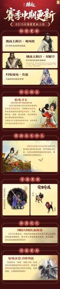 《剑网3缘起》弈血上阳下半赛季今日启程 海量更新一同上线