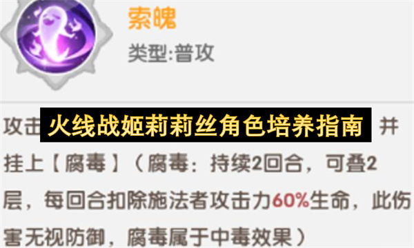 火线战姬莉莉丝培养全解析