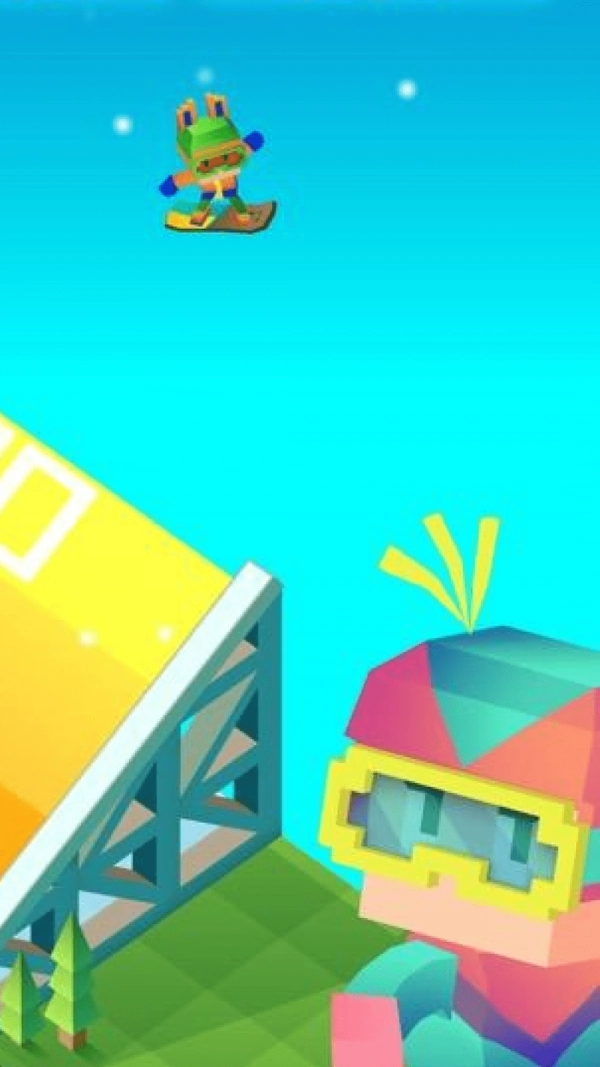 像素方块滑雪手机版(1)