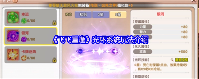 关于《飞飞重逢》光环系统玩法的详细介绍