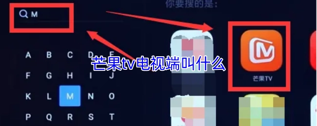 芒果TV在电视端的名称是什么