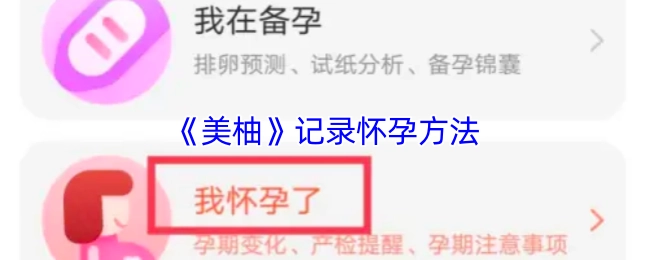 通过《美柚》记录怀孕的方式