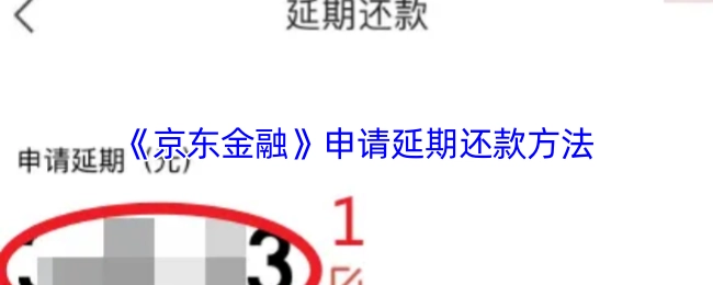 京东金融申请延期还款的办法