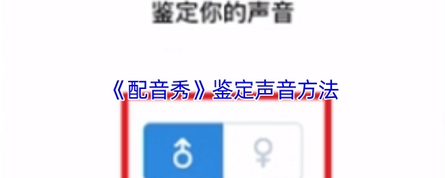 《配音秀》里鉴定声音的方式