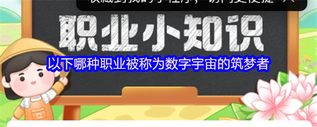 以下哪种职业被视作数字宇宙的筑梦者？
