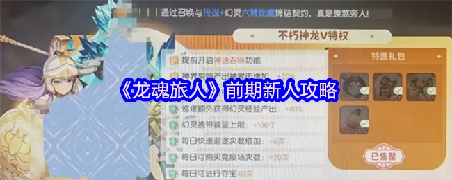 《龙魂旅人》新手前期攻略