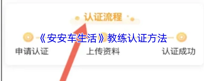 《安安车生活》教练资质认证流程