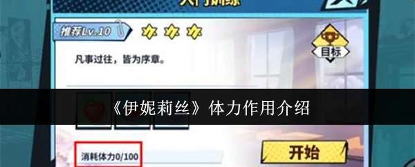 《伊妮莉丝》中体力的作用说明