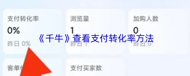 如何在《千牛》中查看支付转化率