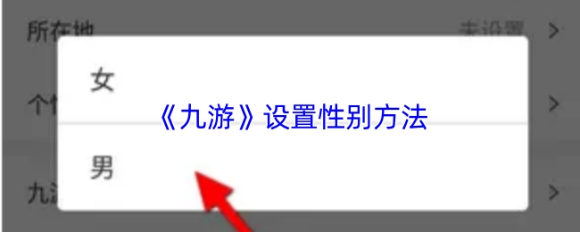 《九游》中性别设置的具体办法