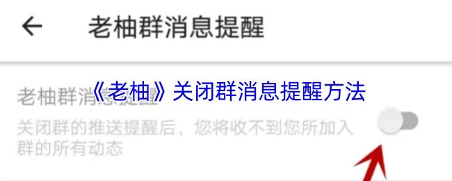 《老柚》群消息提醒关闭方法