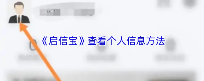 《启信宝》中查看个人信息的方式