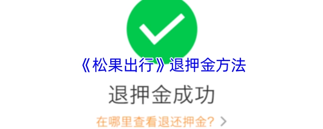松果出行退押金的办法