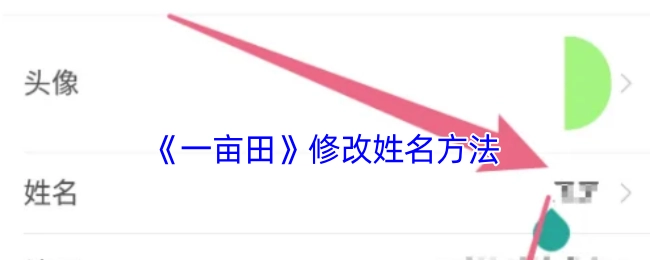 《一亩田》中姓名修改的办法