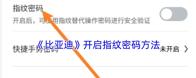 《比亚迪》车型指纹密码开启方式