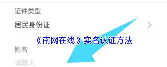 《南网在线》进行实名认证的方式