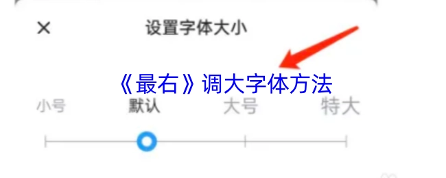 《最右》APP字体放大的操作指南