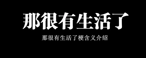 那个梗的含义解说，充满了生活气息