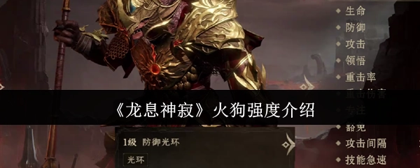 《龙息神寂》中火狗角色的强度解析